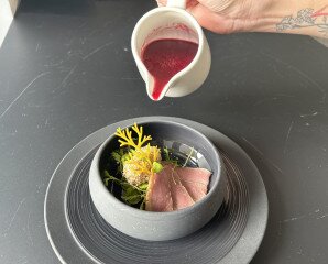 Málnás krémleves libával?